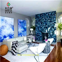 蓝色玛瑙背景墙